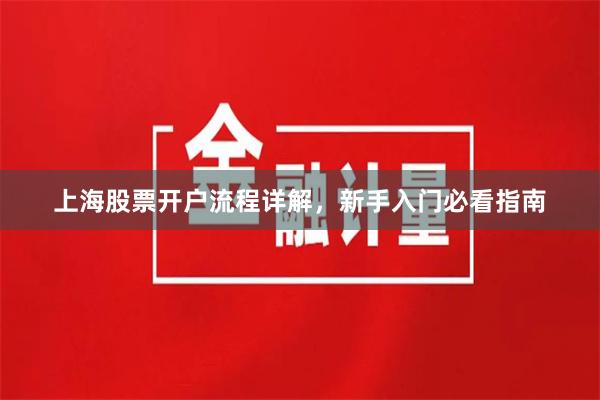 上海股票开户流程详解，新手入门必看指南